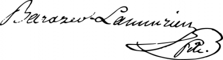 Signature de Étienne Barazer de Lannurien (1789 - 1863)