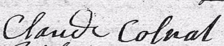 Signature de Claude Colnat (1682 - 1749)
