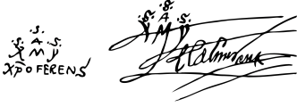 Signature de Cristóbal Colón (1451 - 1506)