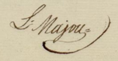 Signature de Louis Majou (1764 - 1832)