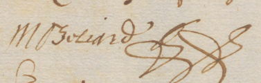 Signature de Michel Béliard de Beaupré (ca 1580 - ca 1658)