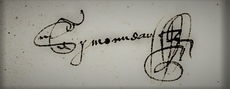 Signature de Claude Moreau (av 1590 - )