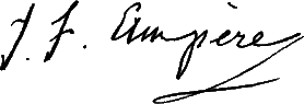 Signature de Jean-Jacques Ampère (1800 - 1864)