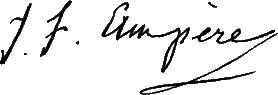 Signature of Jean-Jacques Ampère (1800 - 1864)