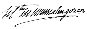 Signature de Louis Jean Pierre Marie Gilbert de Montcalm-Gozon (1738 - 1815)