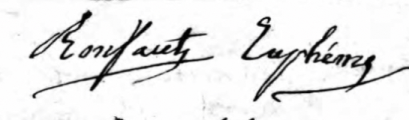 Signature de Euphémy Ronfaut