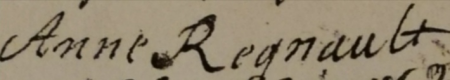 Signature de Anne Regnauld (1649 - 1721)