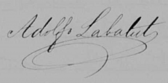 Signature de Adolfo Labatut y Bordes (1869 - 1946)