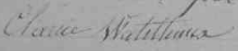Signature de Clarisse Watilliaux (1813 - 1881)
