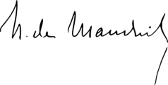 Signature of Henri de Mauduit du Plessix (1862 - 1900)