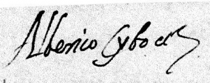 Signature de Alberico Cybo Malaspina (1534 - 1623)