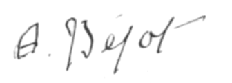 Signature de Andrée Béjot (1896 - 1987)