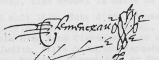 Signature de Jean-Baptiste Clemenceau (1570 - 1640)