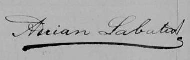 Signature de Adrián Labatut y Bordes (1867 - )