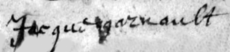 Signature de Jacques Garnaut