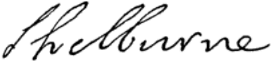 Signature de William Petty-FitzMaurice (1737 - 1805)