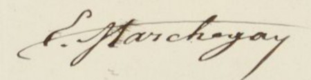 Signature de Émile Marchegay (1815 - 1878)
