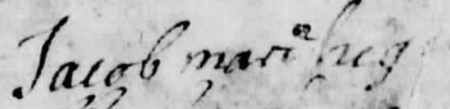 Signature de Jacob Marchegay (1677 - 1730)