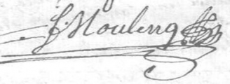 Signature de François Moulenq (1711 - 1782)
