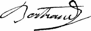 Signature de Martin Bertrand (1774 - 1835)