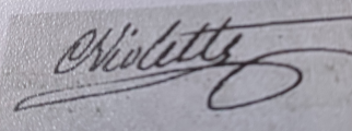 Signature of Charles Hector Violette (1730 - 1787)