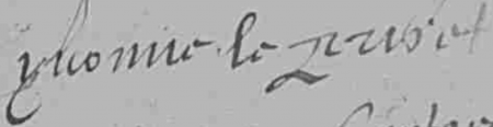 Signature de Yvonne Le Priset ( - ap 1661)