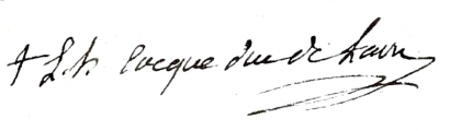 Signature de Maxime de Sabran (1739 - 1811)