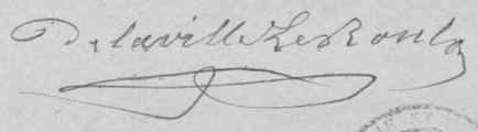 Signature de Joseph Pierre Marie de La Ville Le Roulx (1831 - 1910)
