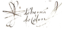 Signature de Hernando Colón (1488 - 1539)