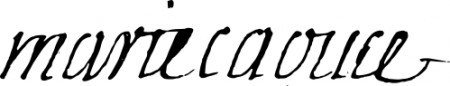 Signature of Marie Caouce (1684 - 1741)