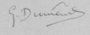 Signature de Guy Dumenil (1905 - 1990)