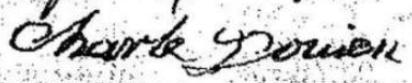 Signature de Charles Trouin ( - av 1805)