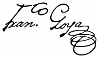 Signature de Francisco de Goya (1746 - 1828)
