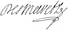 Signature de Nicolas Desmarets (1648 - 1721)