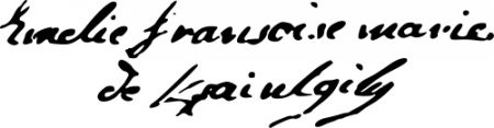 Signature de Émilie de Kersaintgilly (1762 - 1838)