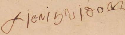 Signature de Liévin Vidor (ca 1580 - )