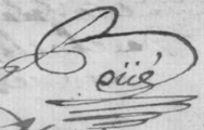 Signature de Antoine Boüé (1704 - 1782)