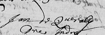 Signature de Jean de Keraly ( - ap 1685)