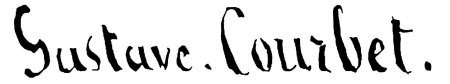 Signature de Gustave Courbet (1819 - 1877)