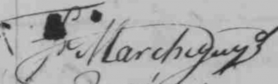Signature de Félix Marchegay de Lousigny (1776 - 1853)