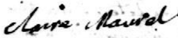 Signature de Claire Maurel (1742 - 1820)
