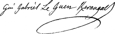 Signature de Guy Le Guen de Kerangal (1746 - 1817)
