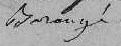 Signature de Auguste Baranger (1806 - 1893)