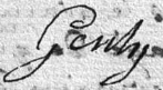Signature de François Genty ( - av 1793)
