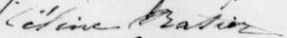 Signature of Céline Ratier (1819 - 1896)