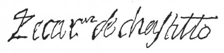 Signature de le cardinal de Châtillon (1517 - 1571)