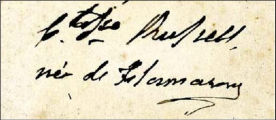 Signature de Ferdinande de Grossolles (1807 - 1892)
