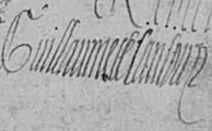 Signature de Guillaume de Lanloup (ca 1570 - 1648)