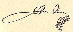 Signature of Johan Banér