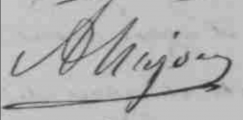 Signature de Auguste Majou (1809 - 1884)